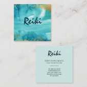 *~*アクア·フローラ·金ゴールド·ヒーラー·霊気·エネルギー スクエア名刺 (正面/裏面)