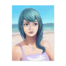 アクア – ブルーフォールドかわいらしガールオンビーチ