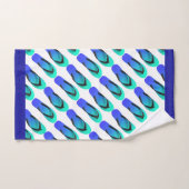 アクア + ブルー  フリップ フロップ バスタオルセット (ハンドタオル)