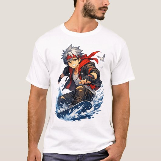アクア ブレイズ サーファー ヒーロー Tシャツ (正面)