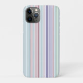 アクア、ブロッシュ、ラベンダーのストライプ Case-Mate iPhoneケース (裏)