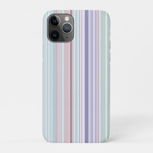 アクア、ブロッシュ、ラベンダーのストライプ Case-Mate iPhoneケース (裏)