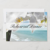 アクア/ホワイトオーキッドビーチリハーサルディナー招待状 招待状 (正面)