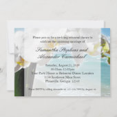 アクア/ホワイトオーキッドビーチリハーサルディナー招待状 招待状 (裏面)