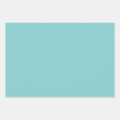 アクア/ホワイトクリスマスアイコン ラッピングペーパーシート (正面3)