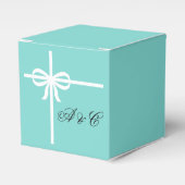 アクア&ホワイトボウズパーティーボックス フェイバーボックス (正面サイド)