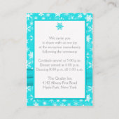 アクア、ホワイト、グレーの雪片エンクロージャカード エンクロージャーカード (裏面)