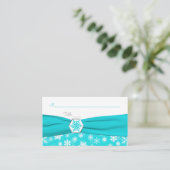 アクア、ホワイト、グレーの雪片座席表 プレイスカード (スタンド正面)