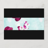 アクア、マゼンタ、ブラックのハート日付カードを保存 アドバイスカード (裏面)