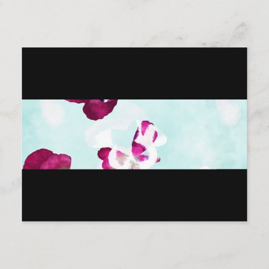 アクア、マゼンタ、ブラックのハート日付カードを保存 アドバイスカード (裏面)