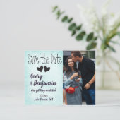 アクア、マゼンタ、ブラックのハート日付カードを保存 アドバイスカード (スタンド正面)