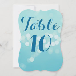 アクア モダン 5 x 7 テーブル ナンバー 招待状