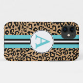 アクア モノグラム ヒョウ柄 iPhone 5 Case Mate Case-Mate iPhoneケース (裏面(横))