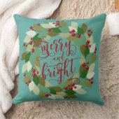 アクア&レッド |明メリーるい |休日のリース クッション (ブランケット)