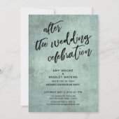 アクア ヴィンテージ カジュアル ウェディング アフター セレブレーション 招待状 (正面)