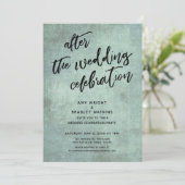 アクア ヴィンテージ カジュアル ウェディング アフター セレブレーション 招待状 (スタンド正面)