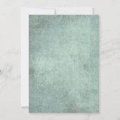 アクア ヴィンテージ カジュアル ウェディング アフター セレブレーション 招待状 (裏面)