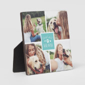 アクア |世界の犬最高の母の写真コラージュ フォトプラーク (正面)