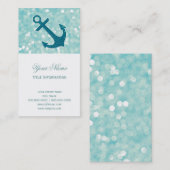 アクア《写真》ぼけ味航海のグリッターいかり 名刺 (正面/裏面)