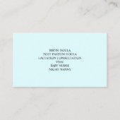 アクア |助産師Doula妊婦の腹 名刺 (裏面)