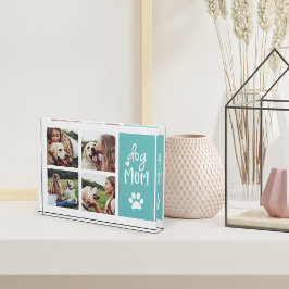 アクア |犬のママPawprintコラージュ フォトブロック