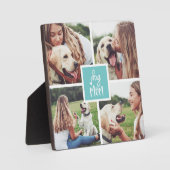 アクア |犬の母の写真コラージュ フォトプラーク (正面)