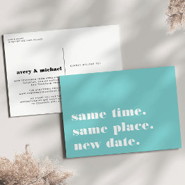 アクア | 現代の結婚式延期のお知らせ 案内ポストカード