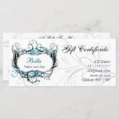 アクア，白黒シックなギフト券 (正面/裏面)