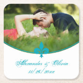 アクア(紋章の)フラ・ダ・リフォト結婚の紙コースター スクエアペーパーコースター (正面)