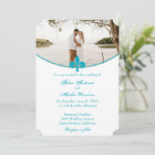 アクア(紋章の)フラ・ダ・リフォト結婚式招待状 招待状 (スタンド正面)