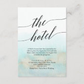 アクア&金ゴールドウォーターカラービーチホテルエンクロージャカード エンクロージャーカード (正面)