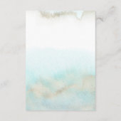 アクア&金ゴールドウォーターカラービーチホテルエンクロージャカード エンクロージャーカード (裏面)