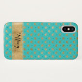 アクア、金ゴールドクラウンCase-Mate iPhone Xケース2 Case-Mate iPhoneケース (裏面(横))