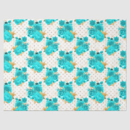 アクア&金ゴールドシリーズデザイン10 薄葉紙