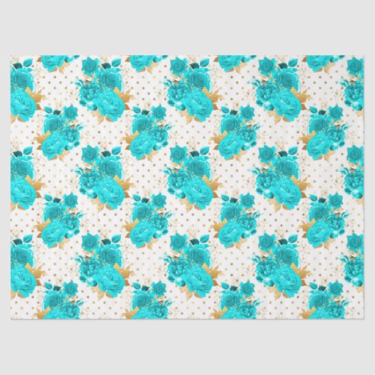 アクア&金ゴールドシリーズデザイン10 薄葉紙 (正面)