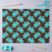 アクア&金ゴールドシリーズデザイン12 薄葉紙 (クラフト)