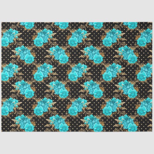 アクア&金ゴールドシリーズデザイン12 薄葉紙 (正面)