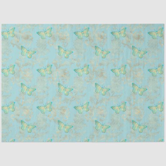 アクア&金ゴールドシリーズデザイン14 薄葉紙 (正面)