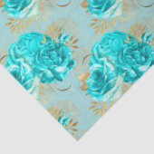 アクア&金ゴールドシリーズデザイン16 薄葉紙 (詳細)