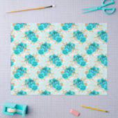 アクア&金ゴールドシリーズデザイン5 薄葉紙 (クラフト)