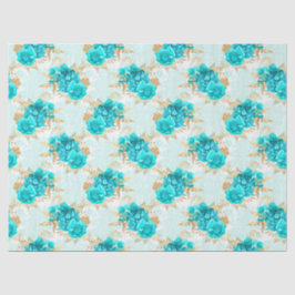 アクア&金ゴールドシリーズデザイン5 薄葉紙