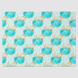 アクア&金ゴールドシリーズデザイン6 薄葉紙