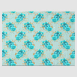 アクア&金ゴールドシリーズデザイン7 薄葉紙