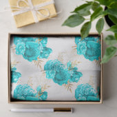 アクア&金ゴールドシリーズデザイン8 薄葉紙 (ギフト)