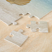 アクア&金ゴールドシーシェル ジグソーパズル (側面)