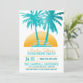 アクア│金ゴールド熱帯性退職パーティの招待状 招待状 (スタンド正面)