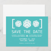 アクアD20サイコロゲーマーザデイト招待状 セーブザデート (正面/裏面)