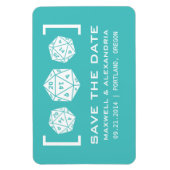 アクアD20サイコロゲーマー日付磁石を保存 マグネット (縦)