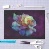 アクアNイエローローズ（紫つき） 薄葉紙 (クラフト)