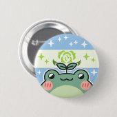 アクイリーンLGBTプライド国旗のカエル 缶バッジ (正面&裏面)